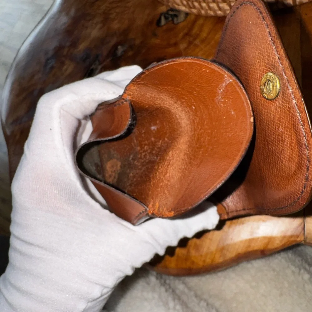 Louis Vuitton Monogram Porte Monnaie Gousset Coin Purse Wallet Brown - Picture 11 of 12